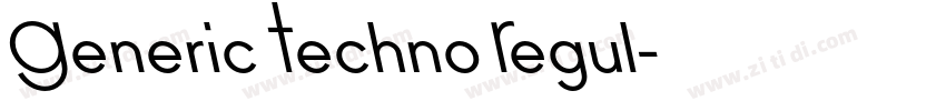Generic Techno Regul字体转换